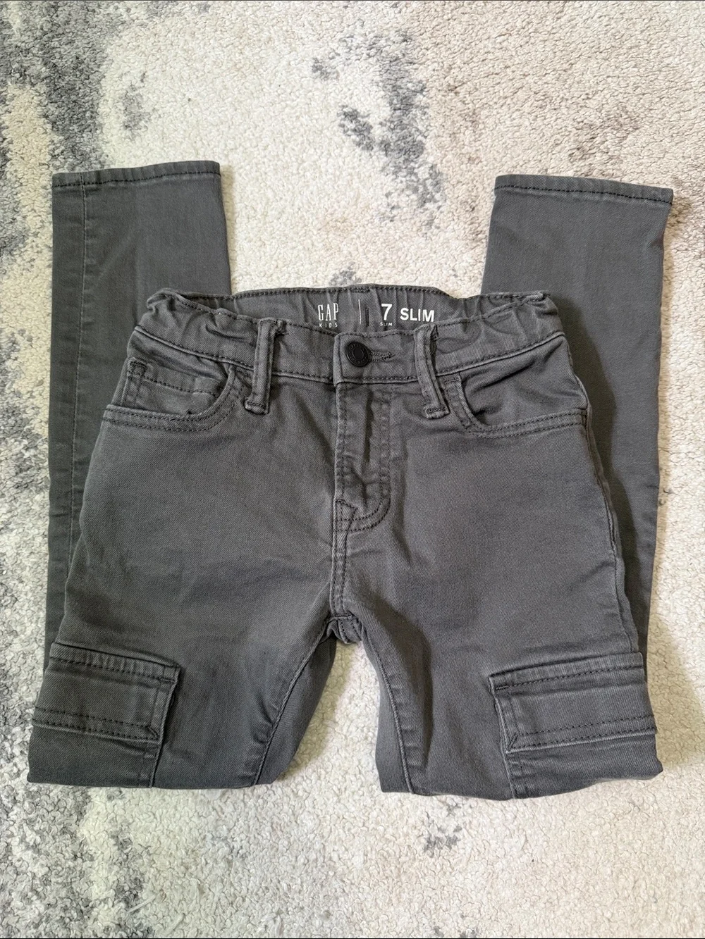GAP Kids Charcoal Skinny Cargo Jeans